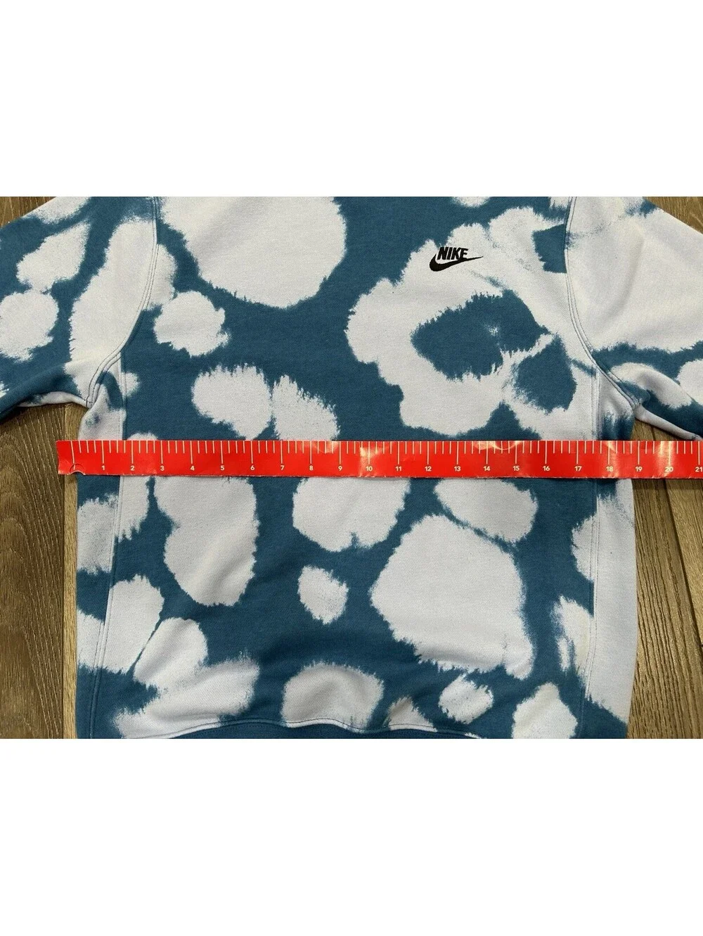 Nike Blue Tie Dye Paint Splotch Design Crewneck Sweatshirt Size Xs
